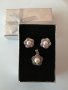 Сребърени обеци с перли и цирконий - 925 сребро 