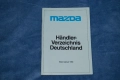 Оригинална Указателна Книжка с Немски карти на Mazda 1993г, снимка 1