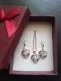 Сребърен комплект колие и обици , снимка 2