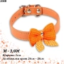 Оранже нашийник с панделка за куче и котка. Нашийник за куче. Каишка за куче. Нашийник с панделка, снимка 1