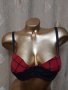 75 В Черен дантелен сутиен с червена чашка , снимка 3