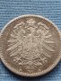 Сребърна монета 0.900 проба 1 марка 1876г. Германска империя Вилхелм първи 39625, снимка 11