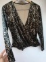 Леопардов десен блуза с отворено деколте, снимка 3
