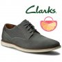ПРОМО 🍊 CLARKS 🍊 Мъжки ежедневни елегантни обувки BLUE NUBUCK № 41 нови с кутия