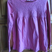 Розова блузка с дантелена платка, снимка 2 - Детски Блузи и туники - 36805651