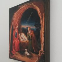 Икона Рождество Христово icona Rojdestvo Hristovo, снимка 3 - Икони - 12949870