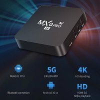 Нови компютри 4K Android TV Box 8GB 128GB MXQ PRO Android TV 11 / 9 5G, снимка 8 - Приемници и антени - 39361140