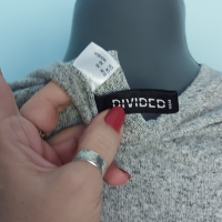 Пухкав марков пуловер тип кроп с перли "H&M"® / унисайз , снимка 6 - Блузи с дълъг ръкав и пуловери - 36557340
