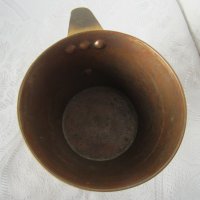 С бикове -  Стара чаша с двойно дъно от мед, метал, съд, снимка 7 - Други ценни предмети - 31111263