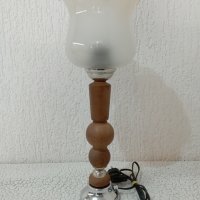 Комплект от две старинни дървени лампи - лампа, снимка 2 - Настолни лампи - 44173450