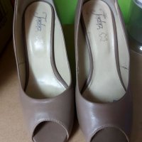 Обувки на ток естествена кожа , снимка 1 - Дамски елегантни обувки - 38484296