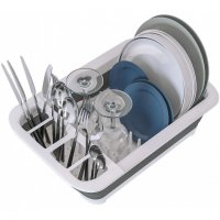 Силиконов сгъваем сушилник за чинии и прибори, снимка 2 - Аксесоари за кухня - 33939195