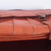 Стара оранжева кожена офис чанта, снимка 8 - Чанти - 36699244