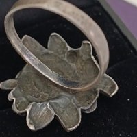 Красив сребърен пръстен Роза #37К, снимка 3 - Пръстени - 44383290