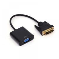 Преходник от DVI-D M към VGA HD15F Digital One SP01193 Адаптер DVI M to VGA HD15F, снимка 1 - Кабели и адаптери - 31318504