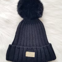 Зимна шапка с естествен пух, снимка 7 - Шапки - 42804124