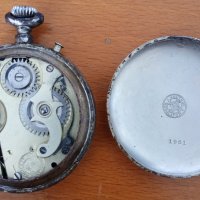 Винтидж античен джобен часовник Anutrof Regulator Gunmetal, снимка 5 - Антикварни и старинни предмети - 39644872