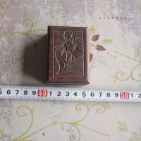 Старинна кутия за годежни пръстени пръстен дърворезба, снимка 1 - Други - 31799388