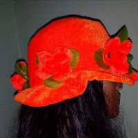 Неоновооранжева шапка с цветя за Хелоуин или карнавал, снимка 6 - Комплекти - 30593292
