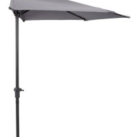 Балконски чадър в сив цвят , снимка 4 - Градински мебели, декорация  - 44376052