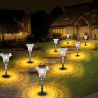 Градински соларни лампи HAMLITE, 4 броя, с автоматично вкл/изкл, снимка 5 - Соларни лампи - 44636122