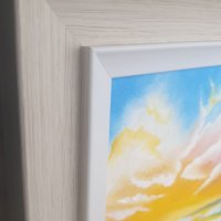 Картина "Лазурният бряг" - маслени бои върху платно с дървена подрамка , снимка 2 - Картини - 30843146