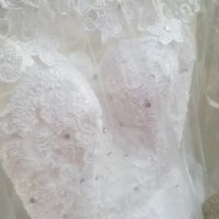 къса сватбена официална рокля с обем по поръчка, снимка 3 - Сватбени рокли - 26003371