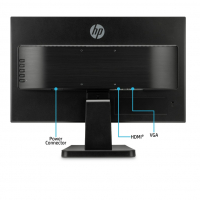 HP монитор, 22 инча, безрамков, перфектен, IPS, снимка 2 - Монитори - 36421270