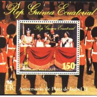Чист блок Кралица Елизабет II 1977 от Екваториална Гвинея, снимка 1 - Филателия - 37953225