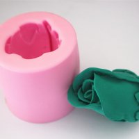 Силиконов молд 3Д роза за свещи , сапун , гипс , фондан , декорация на торта , форма лед, снимка 3 - Други - 40112300