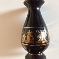 Гръцка Керамична ваза Hand Made in Greece 24K Gold, снимка 7 - Вази - 37148687