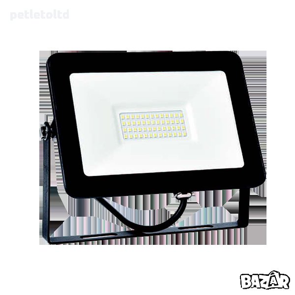 LED Прожектор 50 W 5500K IP 65 VEGA50 SLIM Черен, снимка 1