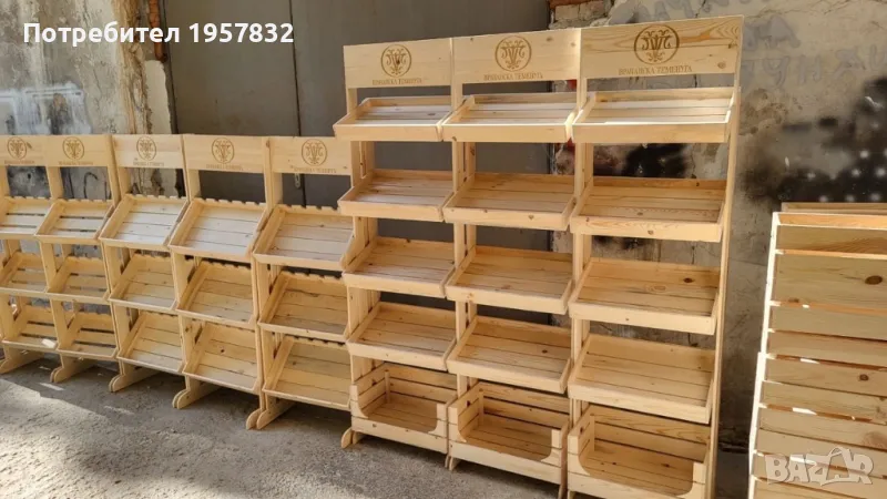 Дървени стелажи за хляб, снимка 1