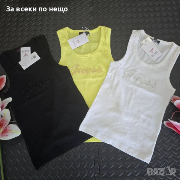 Guess Дамски Летен Мек Памучен Рипсен Потник Гес - 3 Налични Цвята Код VL-111, снимка 1