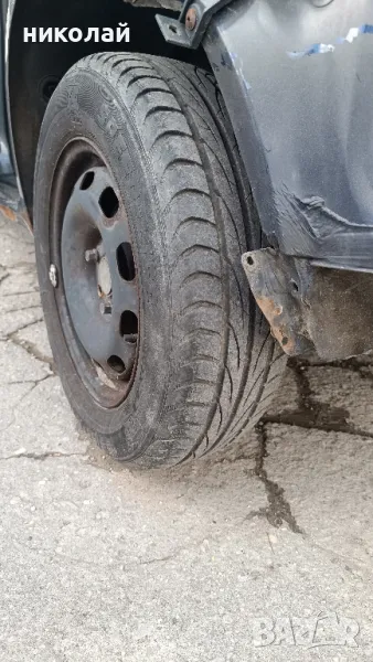 Железни джанти 5х100 с гуми за фоксваген, снимка 1