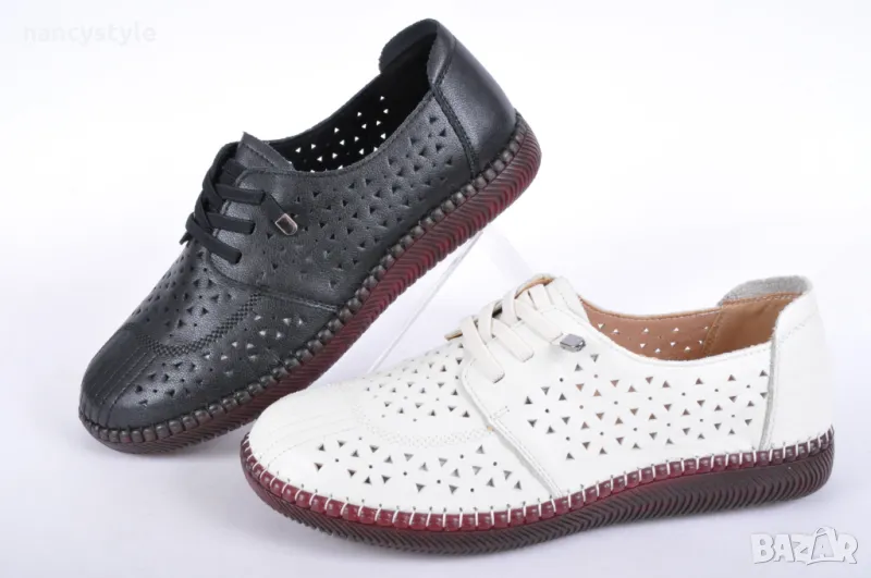 СЕЗОН'25! Дамски летни обувки от естествена кожа - Два цвята, снимка 1