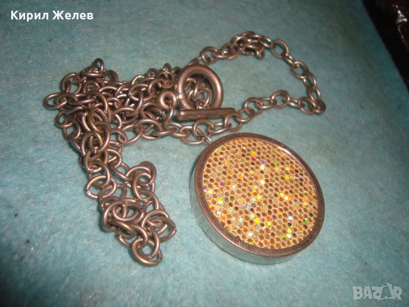 ПОСРЕРЕНО ВИНТИДЖ МОДЕЛ БРЕСТЯЩО АРТ ДЕКО СТИЛ КОЛИЕ МЕДАЛЬОН 20485 , снимка 1