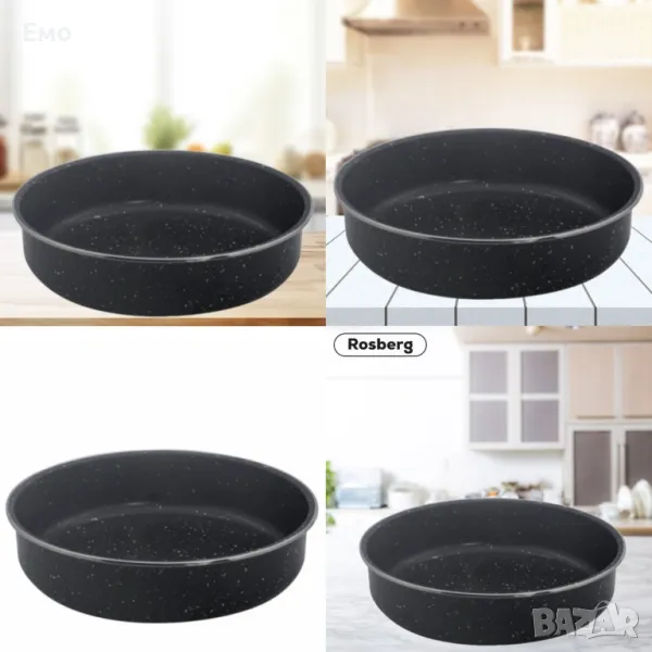 Тава в различни размери, Черна /въглеродна стомана с мраморно покритие., снимка 1