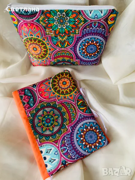 Калъф за книга и несесер Мандала, снимка 1