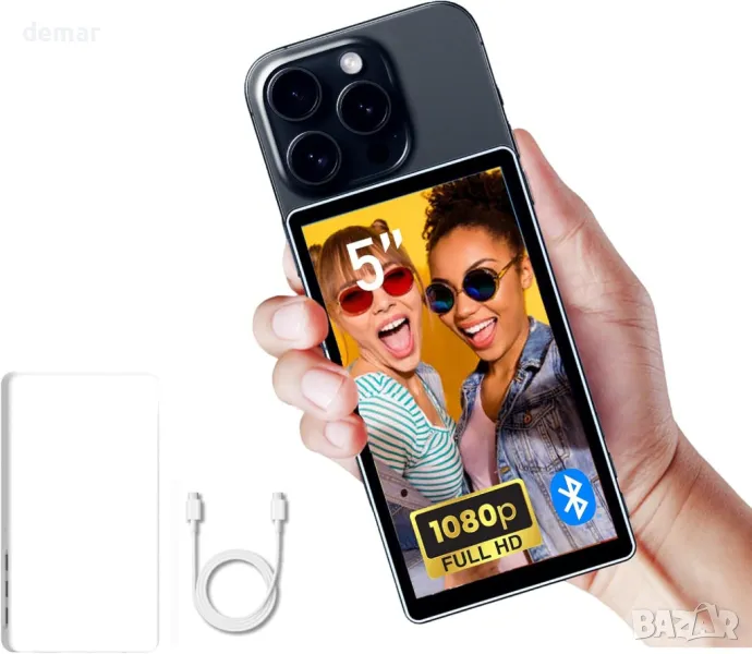 Shimbol CP5 Lite 5" 1080P селфи монитор екран за Android с магнитен калъф, снимка 1