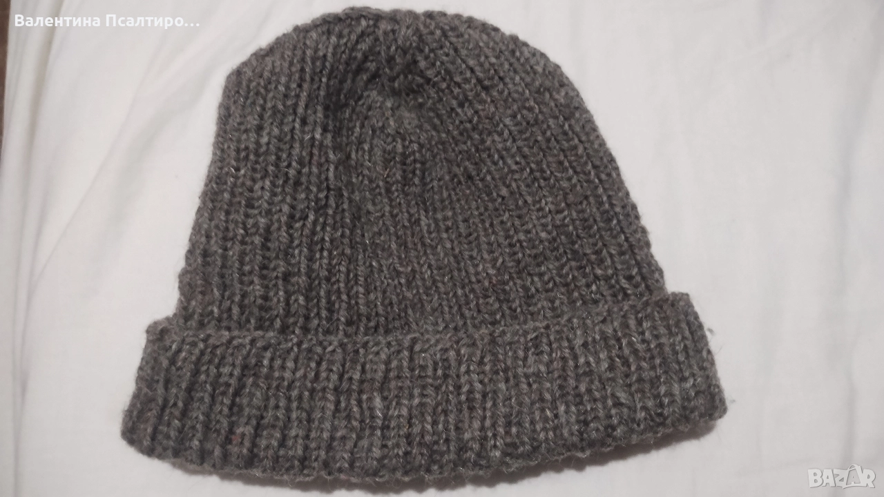 Унисекс сива вълнена шапка , снимка 1