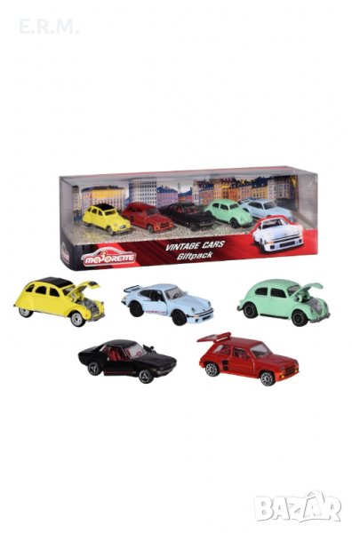 Комплект Majorette, 5 Vintage метални колички, Giftpack Колекционерски, снимка 1