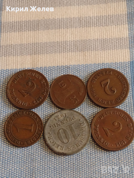 Лот монети 6 броя райхспфенинга Германия различни години и номинали за КОЛЕКЦИЯ 29657, снимка 1