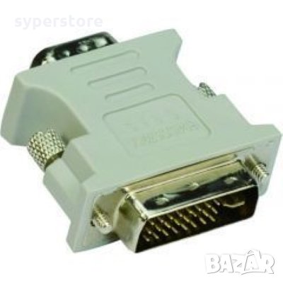  Преходник Адаптер от VGA Женско към DVI Мъжко VCom SS001149 Adapter VGA - DVI F/M, снимка 1