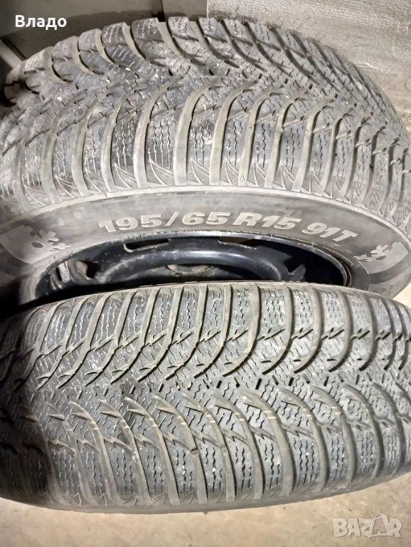 Зимни гуми с джанти за Пежо/Ситроен - 195 65 15, снимка 1