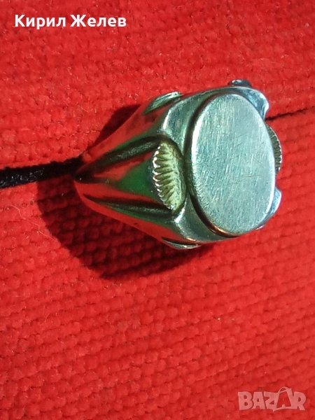 СТАР АРИСТОКРАТИЧЕН СРЕБЪРЕН ПРЪСТЕН ВИСОКА ПРОБА СРЕБРО 925 РЕТРО БИЖУ РЪЧНА ИЗРАБОТКА 41883, снимка 1