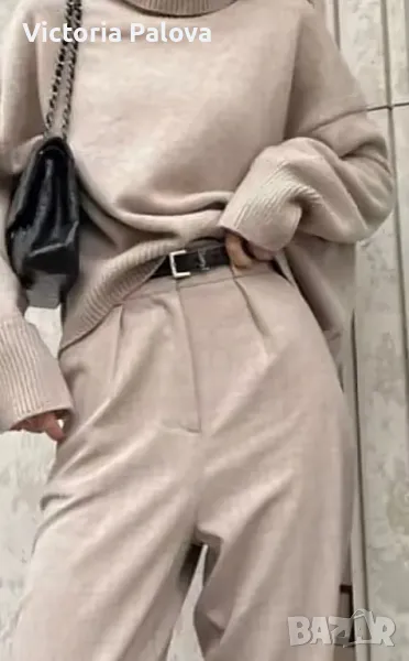 Модерен панталон ESKADA 75% тънка вълна, снимка 1