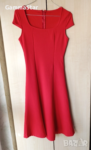 Елегантна червена рокля , снимка 1