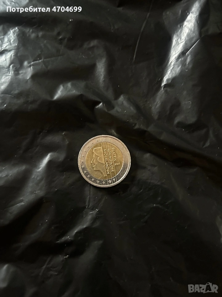 Монета от 2 евро 2001 Нидерландия , снимка 1