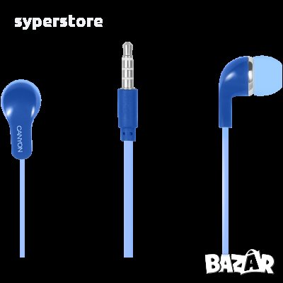 Слушалки с микрофон CANYON CNS-CEPM02BL Сини тапи за уши, In-Ear Stereo Earphones, снимка 1
